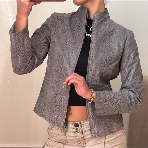 Express silver/grey moto jacket - Picture 4 of 4
